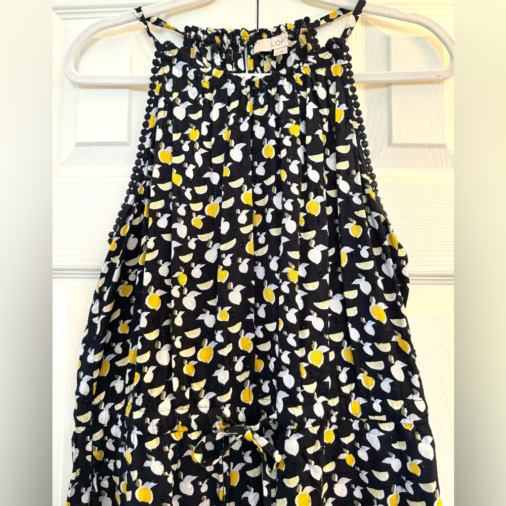 LOFT Lemon Romper size S - Picture 2 of 7